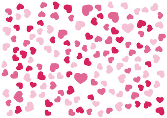 ハート柄の背景 赤系の3色 ハート