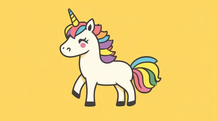 Fototapeta premium Cute unicorn illustration