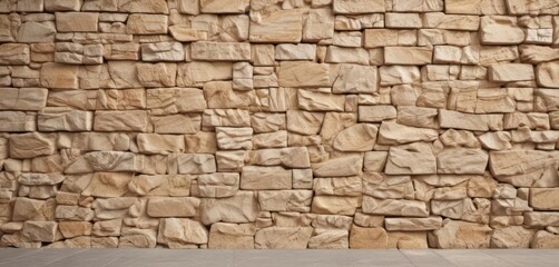 Obraz premium Abstract beige stone wall, textured surface, warm tones , material, background