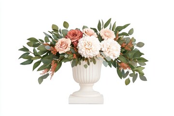 Obraz premium Beautiful floral arrangement with soft colors in elegant vase