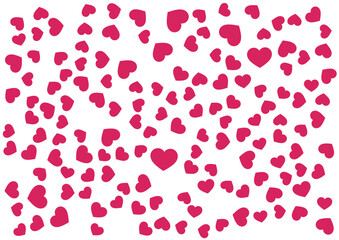 ハート柄の背景 赤系の単色 ハート