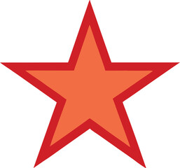 Obraz premium Red Star vector isolated icon on transparent background