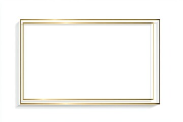 A simple, elegant, white rectangle with a gold double border