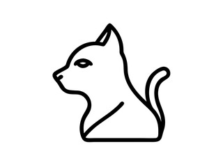 Cat Line Art Vector Design, Minimalist Cat SVG, Elegant Pet Outline SVG Vector