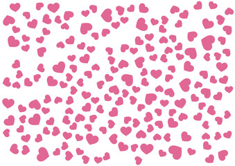 ハート柄の背景 赤系の単色 ハート