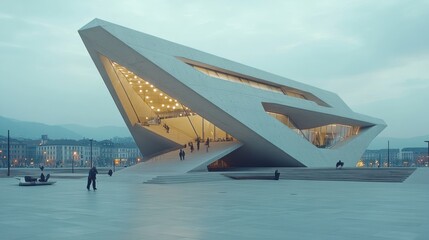 Fototapeta premium The Striking Architecture of the Kursaal Auditorium in San Sebastian, Spain