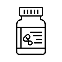 Fototapeta premium Prescription Bottle Icon Illustrating Medication Packaging 