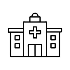 Fototapeta premium Hospital building outline design 