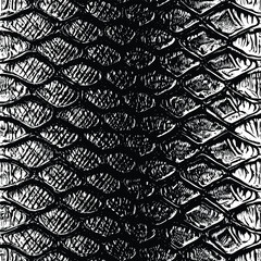 Black and White Crocodile Scales Seamless Pattern