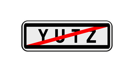 Panneau de sortie de Yutz, Moselle, Grand Est