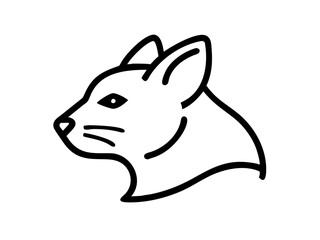 Cat Line Art Vector Design, Minimalist Cat SVG, Elegant Pet Outline SVG Vector