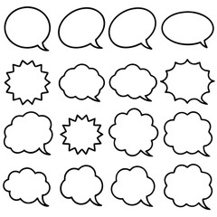Set of various speech bubbles