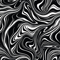 Inked Fluid Wave Seamless Artwork