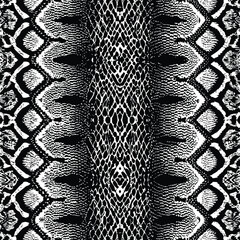 Black and White Jungle Snake Seamless Design