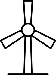 Wind Turbine Vector Icon Stock Illustration for Eco-Friendly and Environmental Concepts
