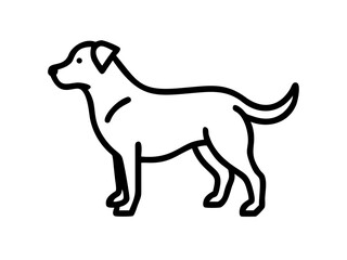Dog Line Art Vector Design, Minimalist Dog SVG, Pet Outline Clipart