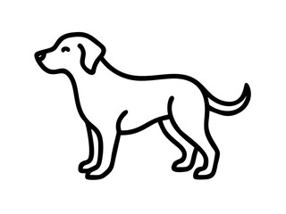 Dog Line Art Vector Design, Minimalist Dog SVG, Pet Outline Clipart
