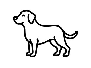 Dog Line Art Vector Design, Minimalist Dog SVG, Pet Outline Clipart