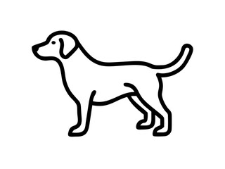 Dog Line Art Vector Design, Minimalist Dog SVG, Pet Outline Clipart