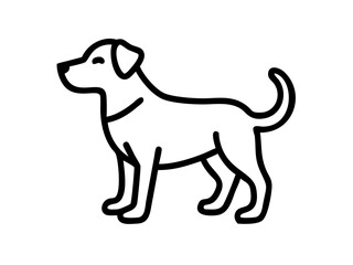 Dog Line Art Vector Design, Minimalist Dog SVG, Pet Outline Clipart