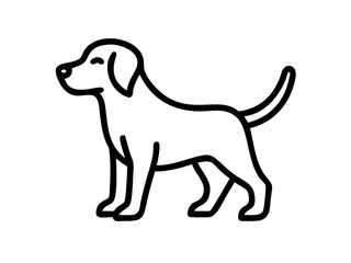 Dog Line Art Vector Design, Minimalist Dog SVG, Pet Outline Clipart