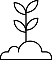 Tree Growth Vector Icon Stock Illustration for Eco-Friendly and Environmental Concepts