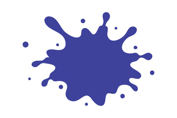 Naklejka premium Indigo paint splash vector on white background