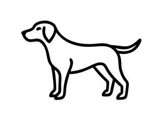 Dog Line Art Vector Design, Minimalist Dog SVG