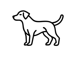 Dog Line Art Vector Design, Minimalist Dog SVG, Pet Outline Clipart