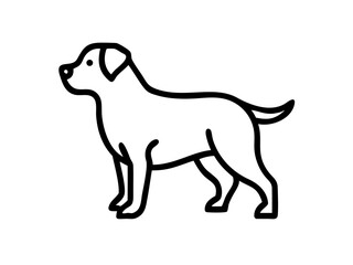 Dog Line Art Vector Design, Minimalist Dog SVG, Pet Outline Clipart