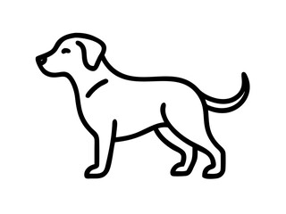Dog Line Art Vector Design, Minimalist Dog SVG, Pet Outline Clipart