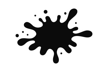 Fototapeta premium Onyx paint splash vector on white background