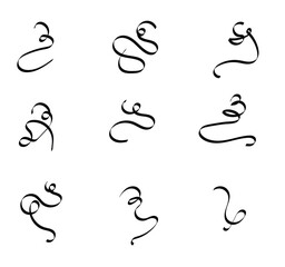 Black flat ribbon vector, clipart decoration illustration, banner