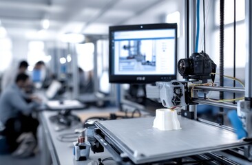 3D Printer Creates Object with Camera Monitoring, Precisely and Efficiently in a Modern Lab Setting