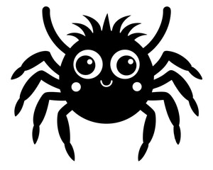 Cute Jumping Spider Vector Design, Adorable Spider SVG Vector, Cartoon Insect Icon