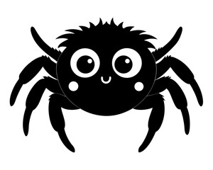 Cute Jumping Spider Vector Design, Adorable Spider SVG Vector, Cartoon Insect Icon