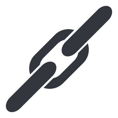 Vector Black Silhouette Link Icon