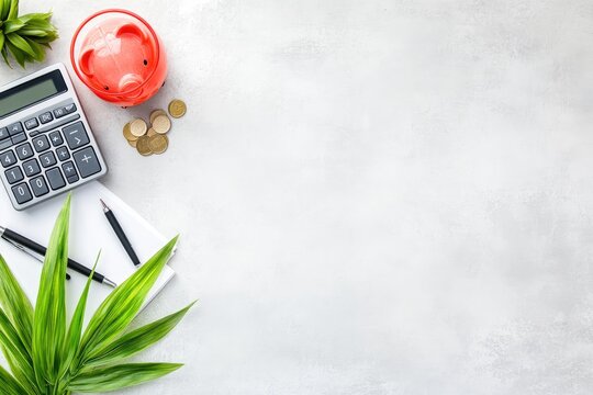 Desk with savings tools