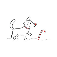 Puppy running around pretending to be playing