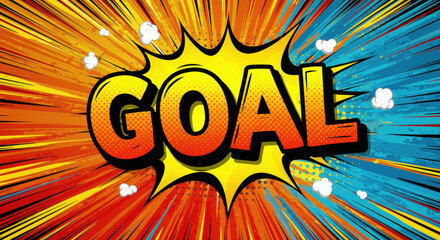 GOAL Comic Text background.
