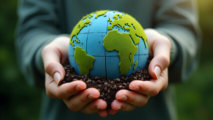 Net Zero Global hands planting seeds on a digital Earth, forming a mosaic of sustainability (3)