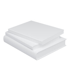 stack of books isolated on white