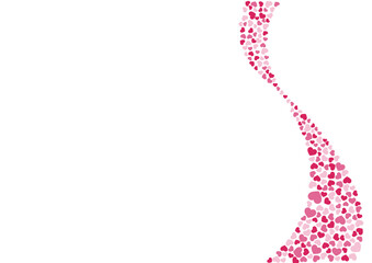 ハート柄の背景 赤系の3色 ハート