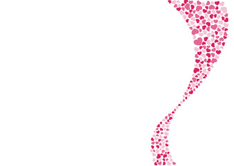 ハート柄の背景 赤系の3色 ハート