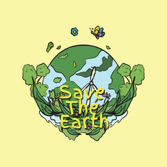 Illustration of the earth, message 