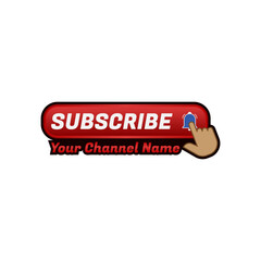 Modern subscribe button vector. Perfect for your social media subscription channels.
