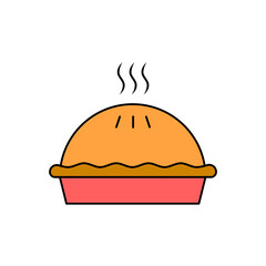 Pie Icon Vector. Symbol of Pie. Pie Vector Icon in line style design. Vector illustration.