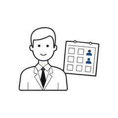 set of funny cartoon businessman