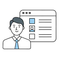 businessman with clipboard