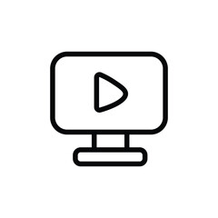 Video Player Icon Modern Minimalist Design for Online Streaming and Digital Content